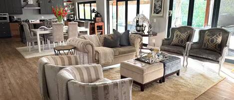 Smart TV, fireplace, printers
