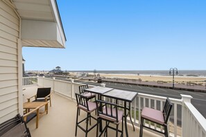 Outdoor dining - Oceanfront Sunrise Retreat | 5BR w/ Deck & Views (Belmar)