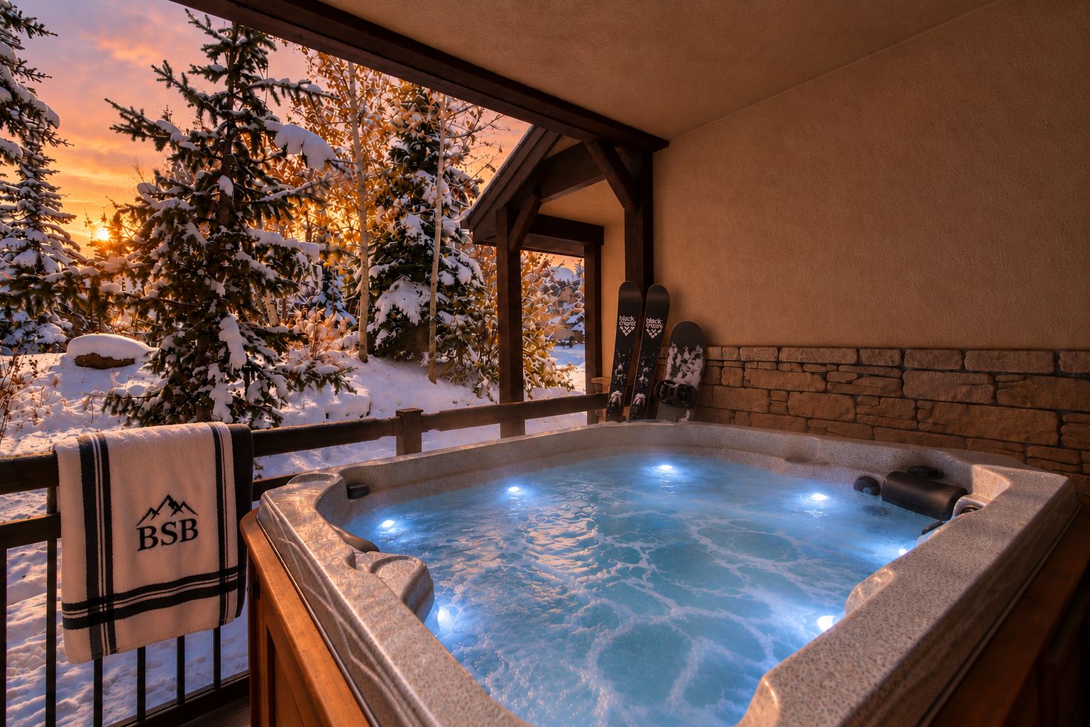 Outdoor spa tub