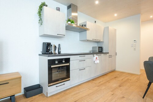 Appartement « Bergblick » avec terrasse privée, jardin commun et Wi-Fi