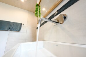 Shower, free toiletries, hair dryer, towels - Schwarzwald Penthus Holiday Apartment (Kappelrodeck)