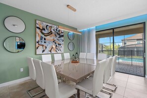 Dining - Fun Themed 8bd Home | Pool, Theater & Game Room (Championsgate)