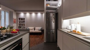 Apartment (1 Bedroom) | Eigene Küche | Mikrowelle, Ofen, Wasserkocher, Hochstuhl