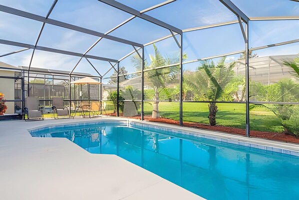 A heated pool