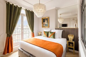 Appartement, vue ville | Literie hypoallergénique, surmatelas, coffres-forts dans les chambres
