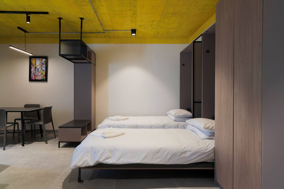 Apartment, Balcony (for 4 people) | Soundproofing, iron/ironing board, WiFi (free)