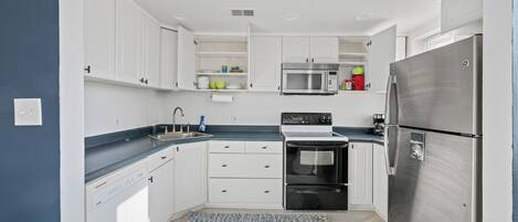 Microwave, oven, stovetop, dishwasher