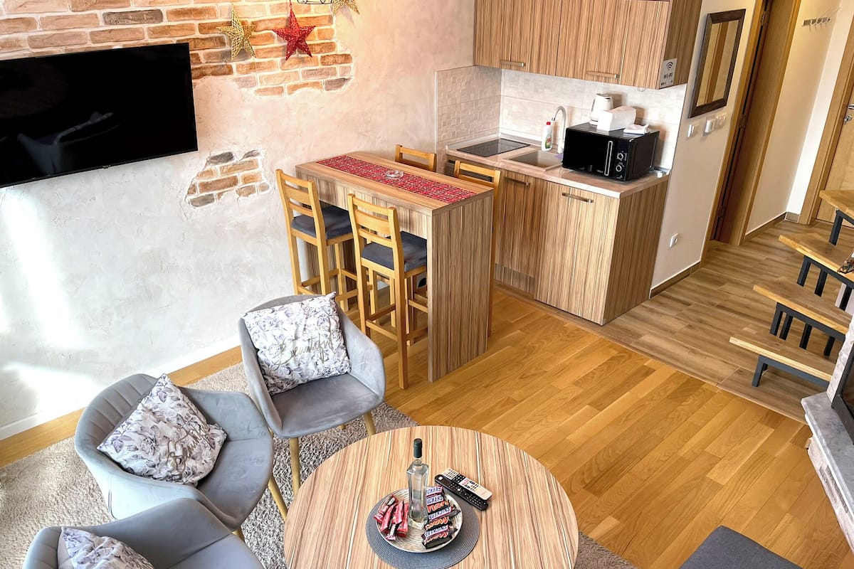 Standaard maisonnette, uitzicht op bergen | Woonruimte