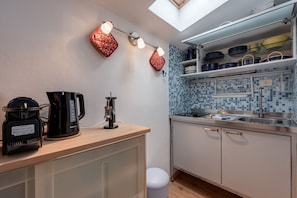 Fridge, microwave, toaster