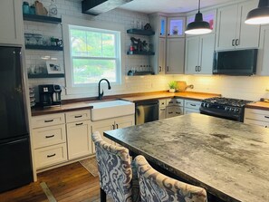 Private kitchen - Spacious 4BR Retreat Near Downtown Elk Rapids. Walk to Shops, Dining & the Bay (Elk Rapids)