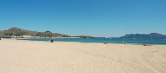 Residential. Walkable approx 100m to beach and sea Puerto Pollensa. Large Lawn area.