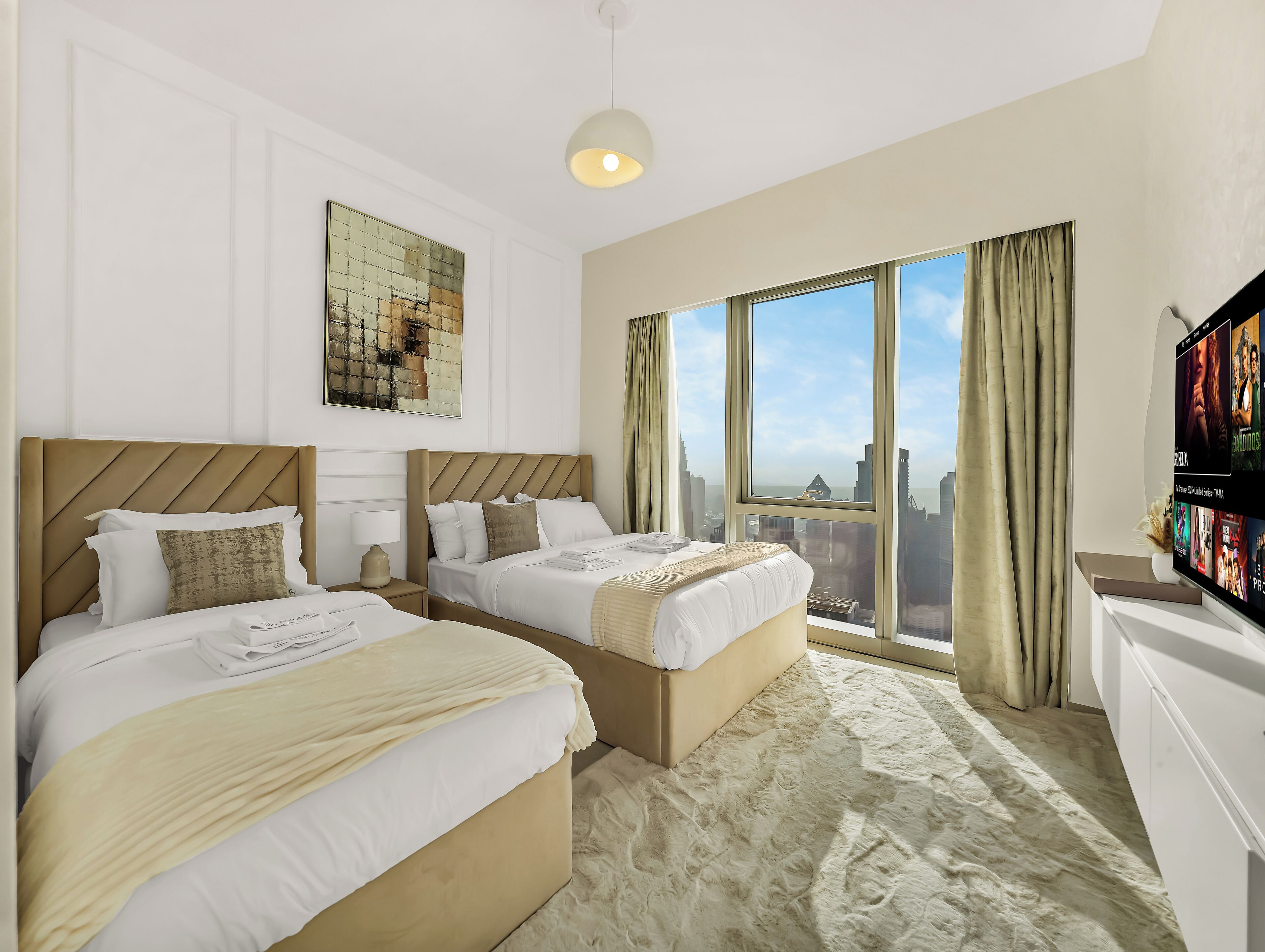 Blackout curtains, soundproofing, free WiFi