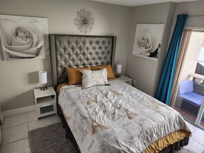 2 bedrooms, iron/ironing board, WiFi, bed sheets