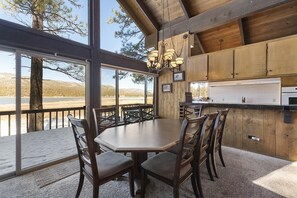 Dining - Lakefront home with amazing mountain and lake views, game room, BBQ grill + more (Big Bear Lake)