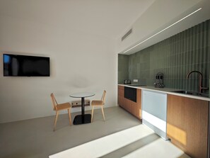 Fridge, microwave, dishwasher, toaster