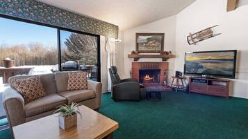 TV, fireplace, DVD player