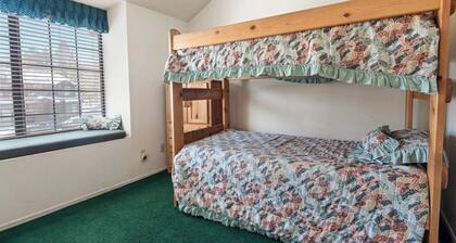 Pet-friendly lakefront condo with fireplace, community pool, hot tub + more!