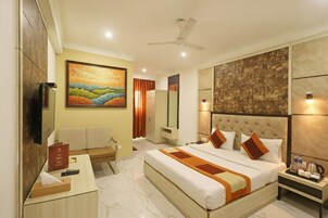 Camera Executive, 1 camera da letto, vista città | Biancheria in cotone egiziano, biancheria da letto di alta qualità