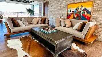 Sala de estar en el lobby