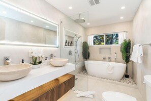 Hair dryer, towels