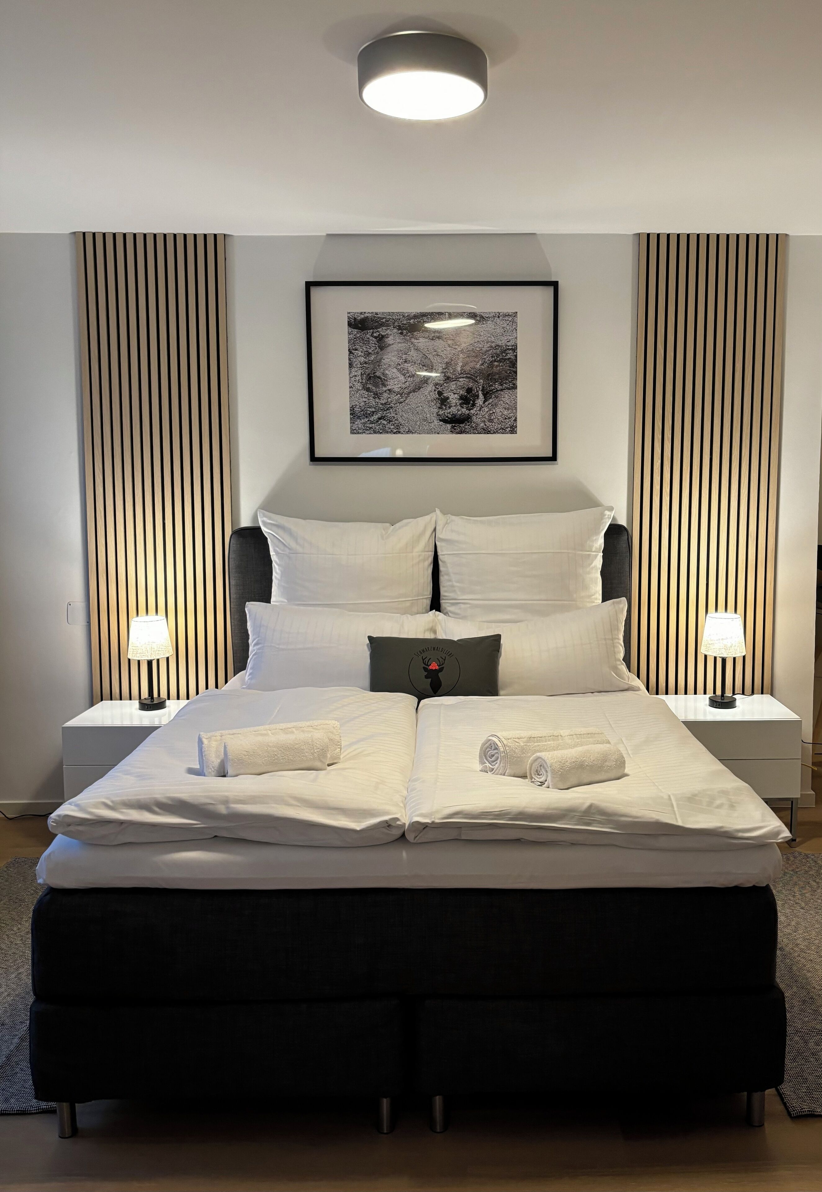 Appartement Deluxe, 2 chambres, non-fumeurs, cuisine | Bureau, espace de travail pour ordinateur portable, rideaux occultants