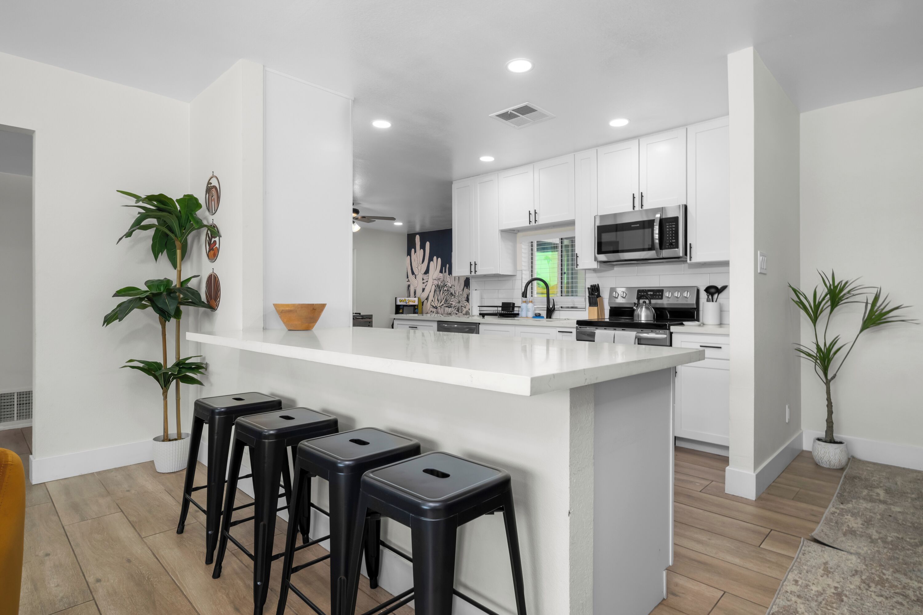 Microondas, horno, placa de cocina, lavavajillas