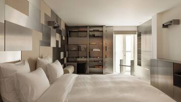 In-room safe, desk, laptop workspace, blackout curtains