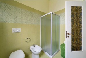Shower, hair dryer, bidet, soap