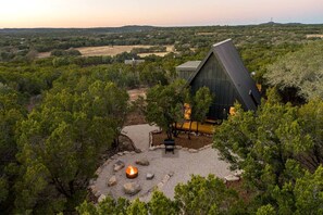 Exterior - Modern and Secluded A-Frame with a Hot Tub for a Romantic Texas Hill Country Getaway (Wimberley)
