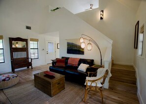 TV, fireplace, DVD player, video library
