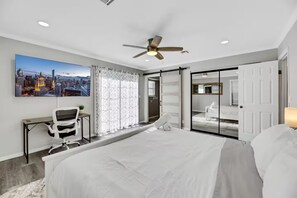 5 bedrooms, iron/ironing board, WiFi, bed sheets