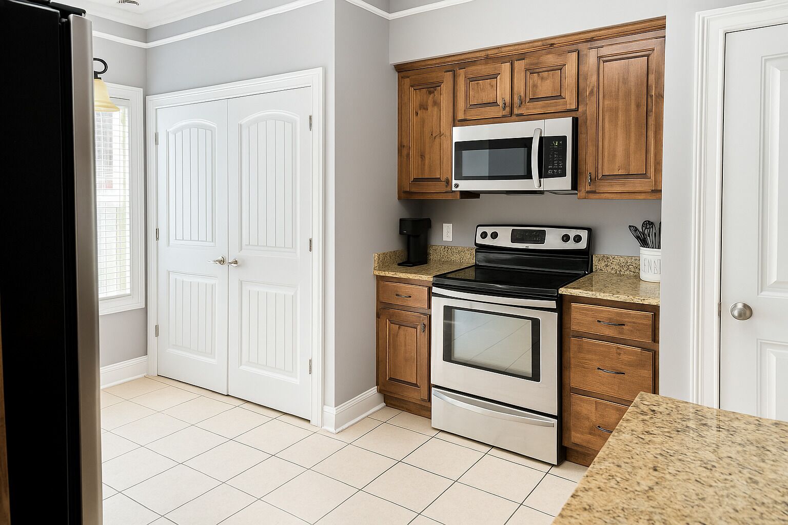 Microwave, oven, stovetop, dishwasher