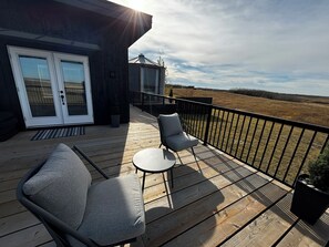 Terrace/patio - "Acreage on the Hill," a getaway on 10 acres in Canada's beautiful prairies. (Alvena)
