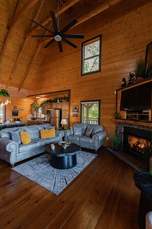 TV, fireplace, video games, stereo - The Real McCoy | Epic Views, Hot Tub, Arcade! (Sevierville)