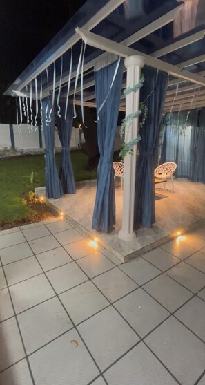 Terrace/patio - Neil Tarang Villa , Modern private pool villa with garden near Mumbai (Virar)