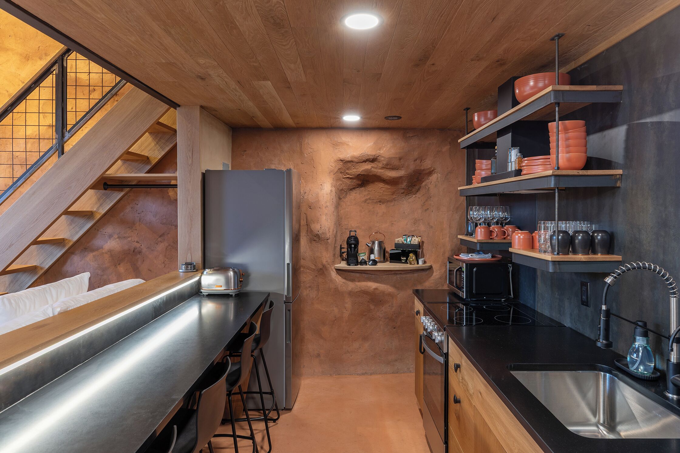 Privat køkken | Køleskab, mikrobølgeovn, ovn, kogeplade