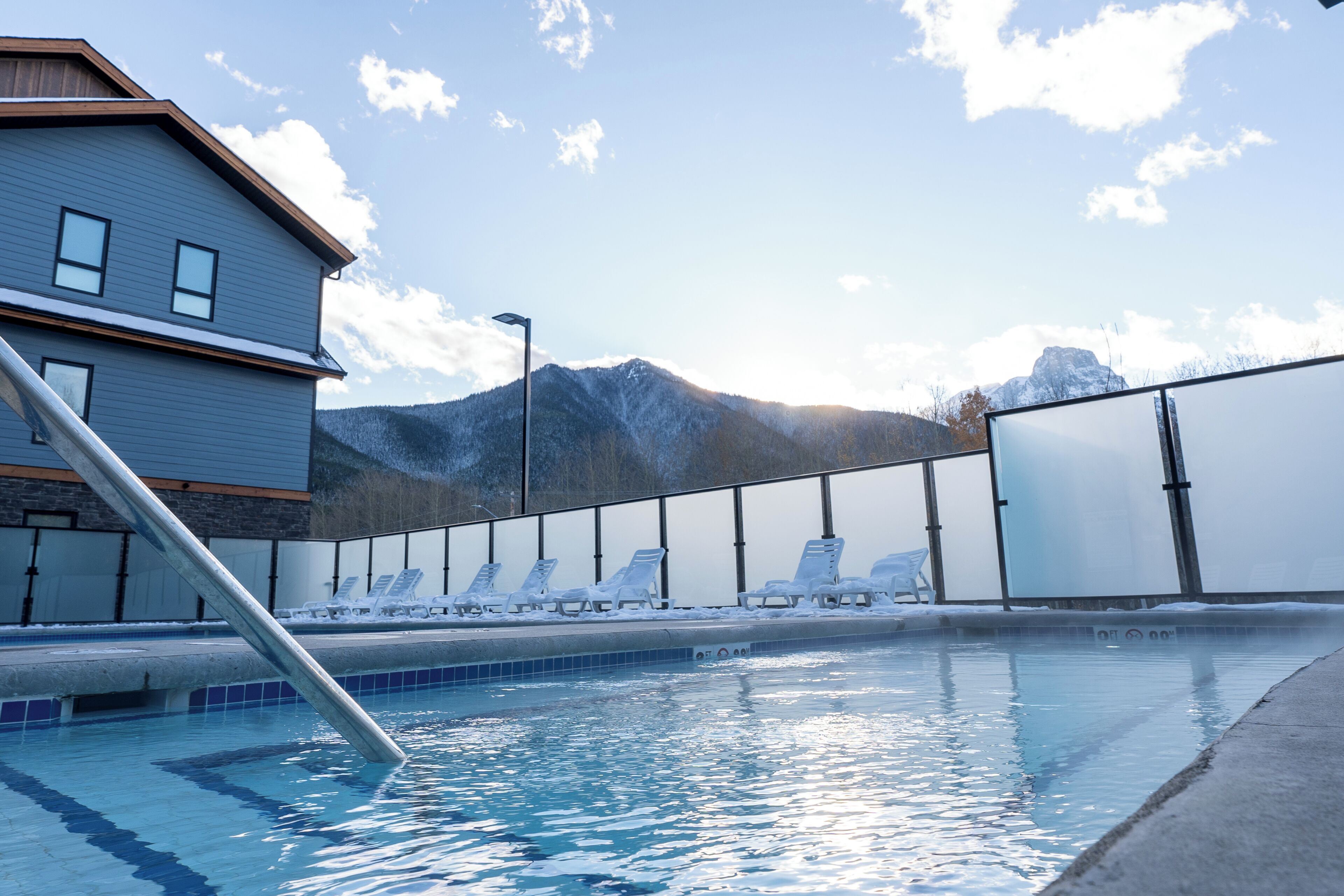 Piscine extérieure, piscine chauffée