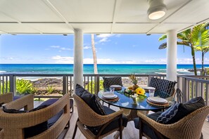 Appart'hÎtel, plusieurs lits, véranda, vue océan (Hale Kai O Kona 6) | Restauration extérieure
