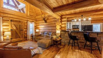 Televisión y chimenea