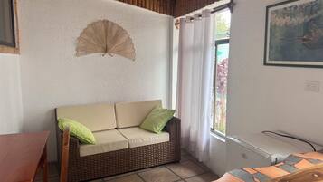 Klassieke eenpersoonskamer, uitzicht op tuin | Woonruimte