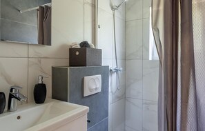 Shower, hair dryer