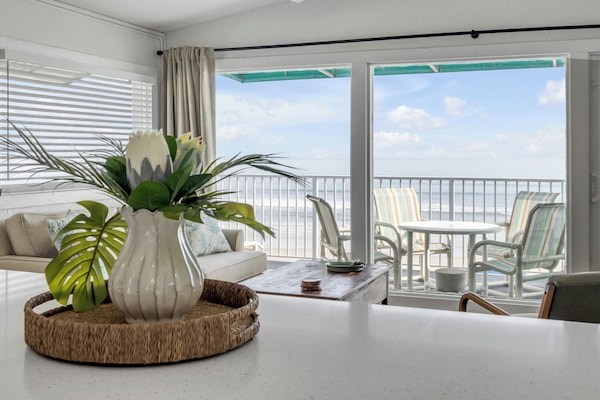 Family Condo, Beach View | Living area | TV