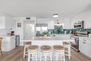 Family Condo, Ocean View | Private kitchen - Ocean Beach Club (New Smyrna Beach)