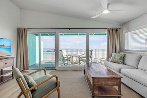 Deluxe Condo, Beach View | Living area - Ocean Beach Club (New Smyrna Beach)