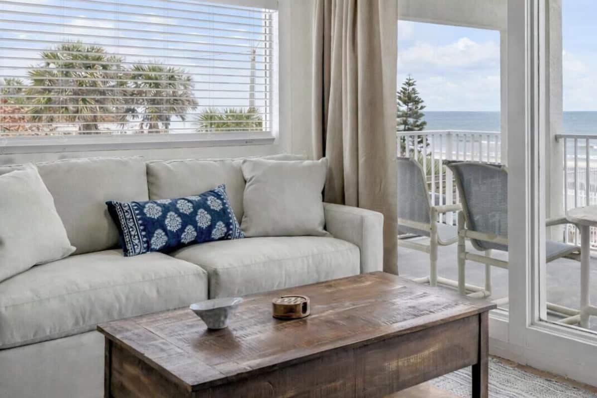 Appart'hôtel Familial, vue océan | Coin séjour