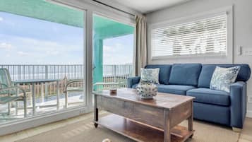 Comfort Condo, Beach View | Living area | TV, DVD player