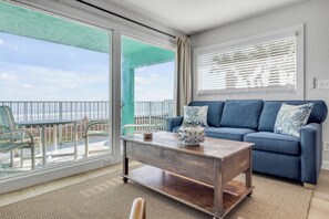 Comfort Condo, Beach View | Living area | TV, DVD player - Ocean Beach Club (New Smyrna Beach)