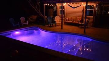 Et oppvarmet basseng