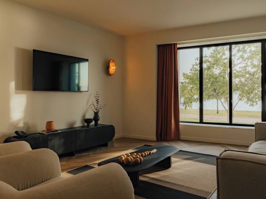 Dúplex, 1 habitación, vista a la bahía | Área de sala de estar