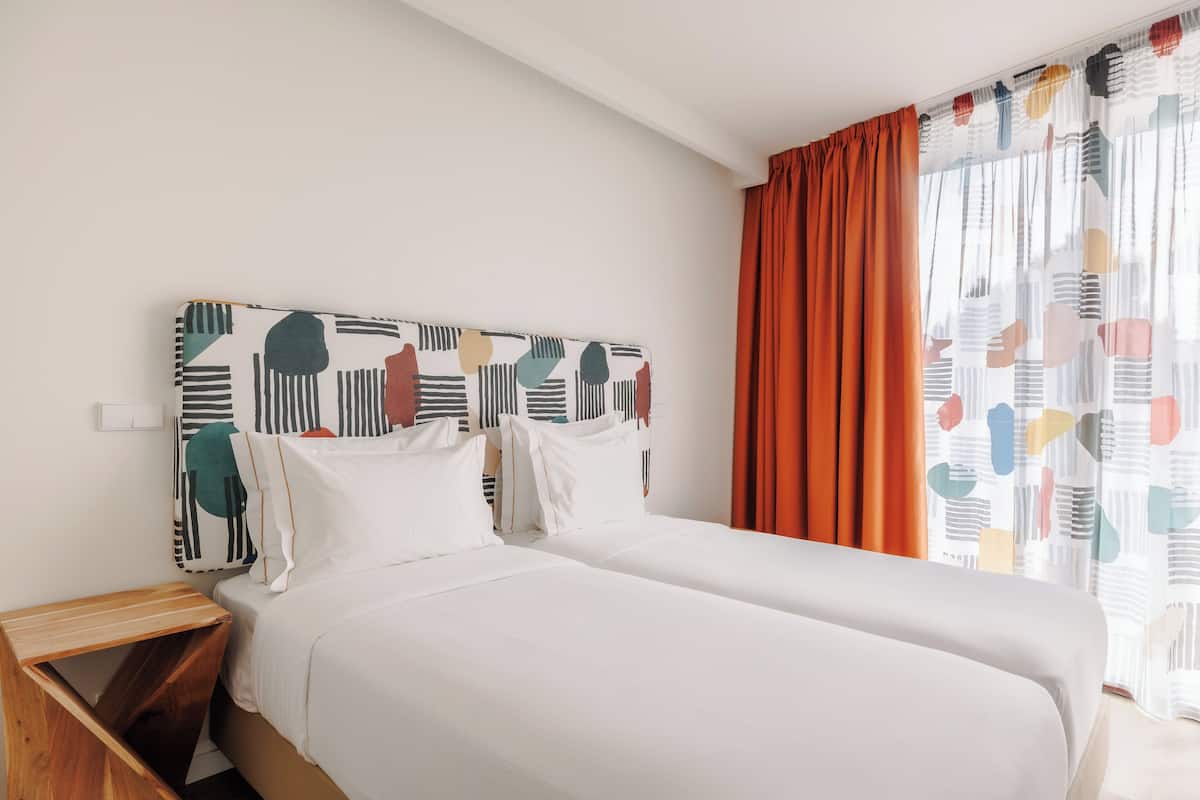 In-room safe, desk, laptop workspace, blackout curtains